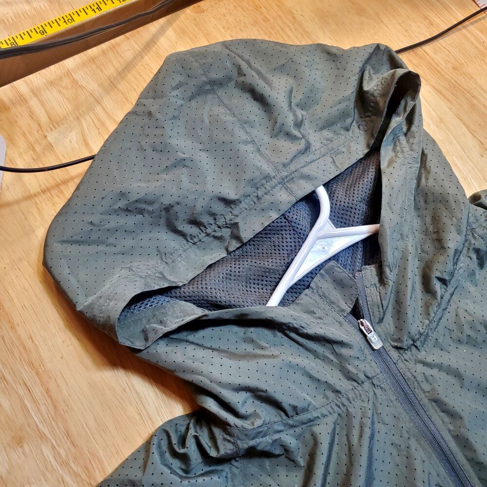 Old Navy Green Mesh Light Windbreaker Pullover Hooded Pocket Size XL - Picture 8 of 11